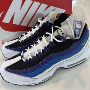 Nike Air Max 95 “ KAOMOJI “ White / Black / Blue DD9600 100 Size 13 Big Bubble